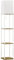 HOMCOM Lampadaire en bois design moderne, lampadaire salon avec 3 étagères, lampe sur pieds avec douille E27 (ampoule non inclus), lumière décoration pour chambre salon bureau café hôtel, blanc