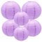 Yosawo 6 Stück Papierlaterne Laterne Deko Hellviolett rund Lampenschirm für Party Garten Hochzeit Geburtstage Dekoration（ 8 10 12/Light Purple）