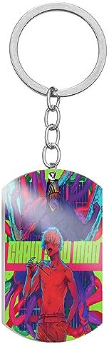 flowereyes Chainsaw Man Keychain Anime Character Denji Denji Pendant Makima Power Pochita Reze Key Rings Chainsaw Man Keychain Aki Hayakawa Pendant