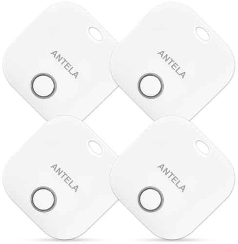 ANTELA Bluetooth Localizzatore - Trova Gli Oggetti Con l'App Intelligente Per chiavi, Portafoglio, Smartphone, Telecomando, 4 Pezzi