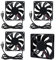 AITRIP Lot de 4 ventilateurs USB 80 mm 5 V Brushless 8015 80 x 80 x 15 mm pour le refroidissement de PC DIY Boîtier d'imprimante 3D