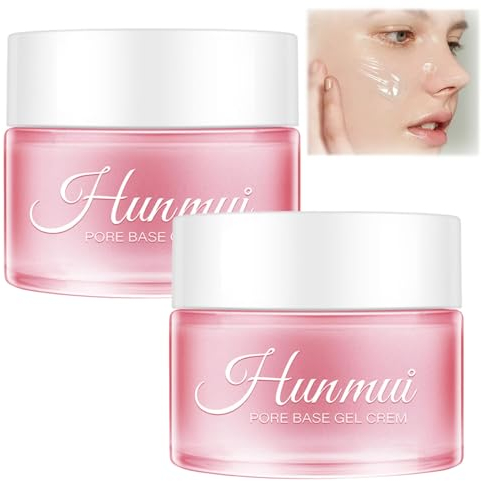 Hunmui Pore Base Gel Cream - Hunmui Face Primer, Magical Perfecting Base Face Primer Under Foundation für Make-up Ölkontrolle Festigend, Feuchtigkeitsspendend, Poren Zu Verkleinern (2 Stück)