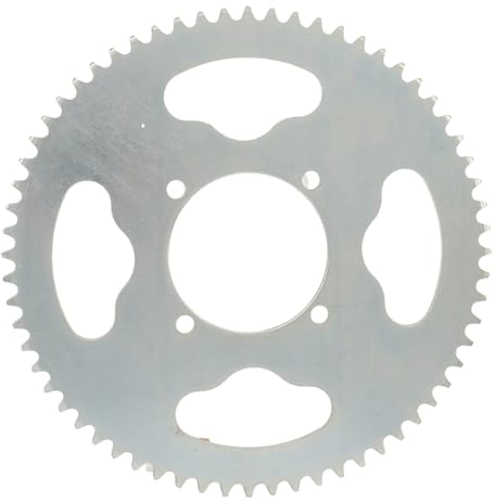 Hapivida Motorrad Kettenblatt T8F 64T Schmales Breites Kettenblatt mit 4 Stück 54 Mm Kettenradschrauben für 47 Cc 49 Cc Fahrrad, Rennrad, Mountainbike