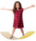 HIUOUIH Balance Board Kinder Wobble Board aus Holz Wackelbrett Wippe zum Balancieren mit Filz Balancebrett für Motorik Training, Gelb