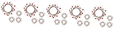 Ciieeo 20 STK Beerenkranz selber Machen künstlicher Beerenkranz Weihnachtstürkranz Kerzenhalter künstliche blüten Weihnachtsgirlande Weihnachtsbedarf simulierter Kranz Eisendraht