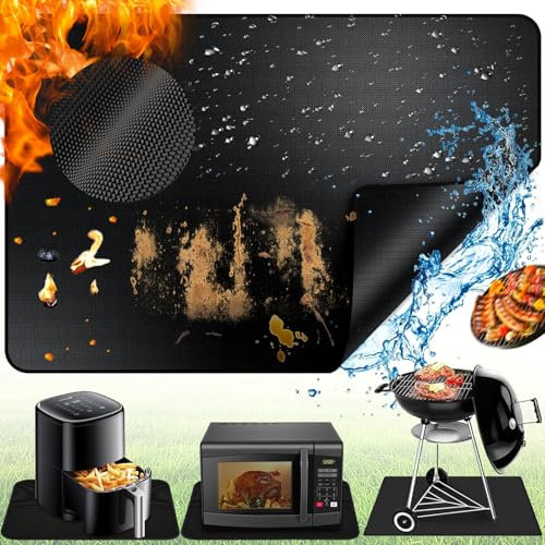 Xinlon Esterilla para Barbacoa 50 x 70 cm, Resistente al Calor y Agua Base Ignífuga, Alfombra Ignifuga, Protección de Escritorio, Esterilla para Barbacoa para Barbacoa Exterior Jardín Terraza