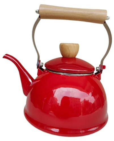PAMINGONO Bollitore Smaltato Retro Per Tè Kettle Da Cucina Per Piano Cottura Teiera Decorativa Manico Isolato Per Amanti Del Tè e Casa