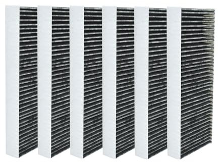 AllSpares Aktivkohlefilter (6 St.) für Kochfelder geeignet für Bora Basic/BAKFS und BIU/BHU/BFIU (338x123x42mm)