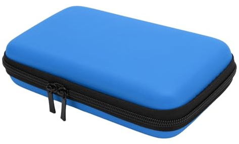 Annadue 2DS 3DS Custodia da Viaggio, Hard Protective Custodia Portatile in PU EVA Blu 17.3 x 9.9 x 4.1 cm (6.8 x 3.9 x 1.6 pollici) con 8 Slot per Cartucce e Cinturino da Polso