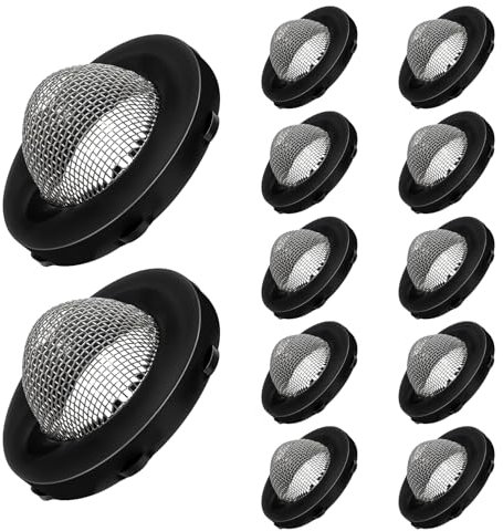 Piriuuo 12 Pcs Hose Washers, Stainless Stain Garden Hose Washers Garden Hose Screen Filter with Strainer Hose Washer with Screen Hose Gasket Washers for 3/4 Inch Garden Hose Washing Machine