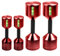 Ergonomic Aluminum Flange Alignment Pins With Two Holes for Precise Pipe Fitting, Permanent Threaded Set for Industrial Plumbing and Construction (red4pcs )