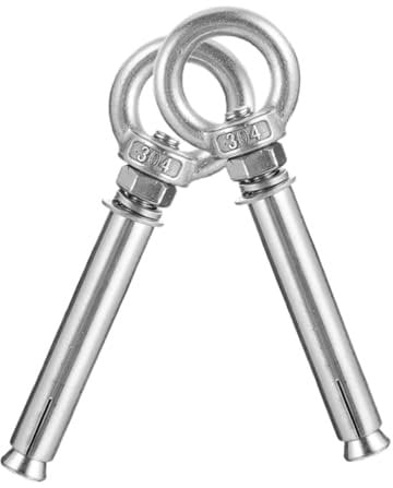 MUCKLILY 2stücke Edelstahl Augenschrauben Schwerlast Bolzen Betonanker Mit Geschlossenem Haken Korrosionsbeständige Spreizdübel Für Wandmontage Belastbare Expansion Bolts Anchor