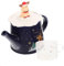 MAGICLULU 1 Set Teiera natalizia in ceramica tazza ghiacciata lanterne tazza da tavola coppa rosa tazze da the natalizie tazze the natalizie TEAPOT DEL RISTORANTE teiere per tea party Blue