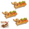 Bandeja de perro salchicha, decoración del hogar, plato de cena con forma de sándwiches para cachorros, divertida bandeja para servir sushi, plato de dulces, plato de cena para perros salchicha, para