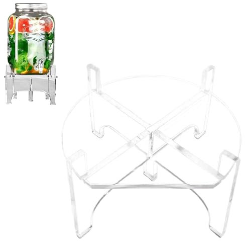 saibunratus Transparenter Acryl-Ständer – Saftbehälterhalter aus Acryl | Getränkespender Bodenhalterung abnehmbar für den Kühlschrank zu Hause
