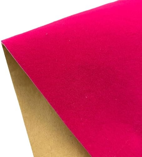 Leliafleury Rouleau de feutrine autocollante pour boîte, tiroir, loisirs créatifs - 40 x 148 cm - Rouge rose