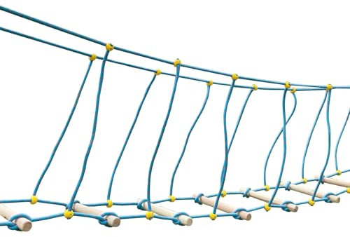 Hängebrücke Spielturm Kinder Seilbrücke Kletternbrücke Klettern Kinder Spielplatz Zubehör Klettergerüst für Garten Outdoor(2 Meter)
