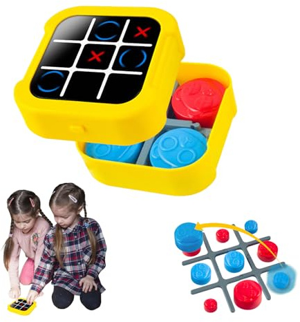 Tic Tac Toe Elektronisch 4-in-1 Tic Tac Toe Bolt Spiel Interaktives Tischspiele Lernbrettspiel Spielzeug Mini Tic Tac Toe Brettspiel Spielzeug für Kinder Erwachsene