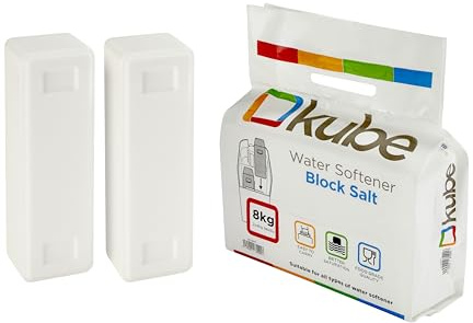 Kube Block Salt for Water Softeners - Premium Quality Rated – Great Value – 9 Bags with 18 Salt Blocks in Total.