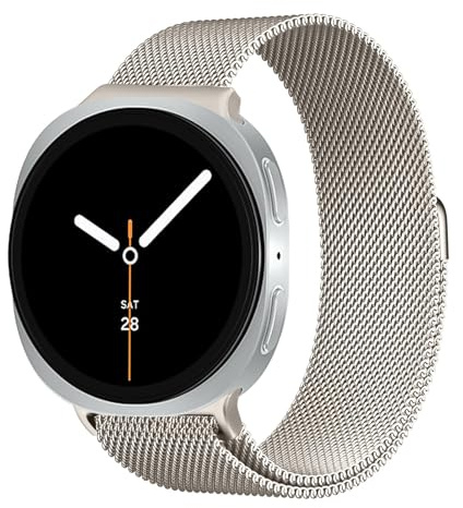 Milanaise Magnetisch Armbands für Samsung Galaxy Watch 9/8 Armband 40mm 44mm/8 Classic 46 mm Damen/Herren,Edelstahl Metall Loop Armbänder für Samsung Galaxy Watch 8 Classic Armband 46mm/9 8 44 40 mm