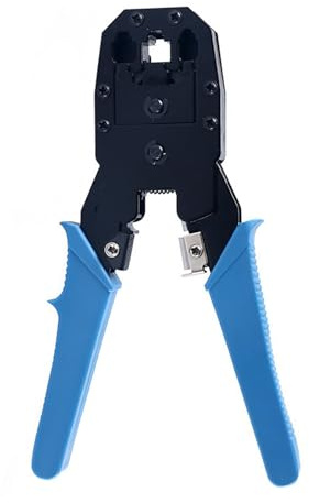 Pinze crimpatrici professionali per connettori RJ45 RJ12 Manico ergonomico Costruzione in acciaio Cat5 Cat6 Ethernet Wire Tool Spellacavi preciso