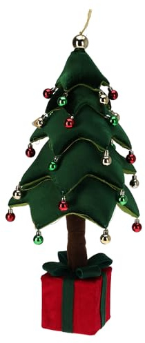 Well Home Árbol de Navidad Luminoso con 25 Leds y Base en Forma de Regalo 25x25x70cm