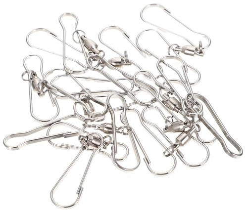 EPIGEIST 30 Stück Teiliges Edelstahl Drehhaken Kugellager Rostfreie Metallhaken für Windspiele Vogelhäuschen und Pflanzkübel Wetterfeste Outdoor Dekorationshaken für Garten Balkon und