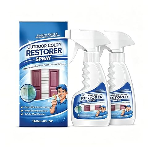 Outdoor Restorer, 120ml Universal Furniture Restoration Solution, Outdoor Shutters Color Restorer, for Car Trim Furniture Faded Shutters Fabric Tents Backpacks (2PC)