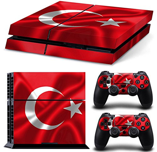 Morbuy PS4 Skin Vinyl Autocollant Decal Sticker pour Playstation 4 Console + 2 Dualshock Manette Set Skins (Turquie)