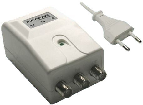 Alimentatore per amplificatori antenne TV con due uscite TV