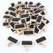 SODIAL 50 Mini Tableau Noir Bois Message Rectangle Ardoise A Pince Clip Carte Panneau memos Etiquette Prix Marque Place Numero Table