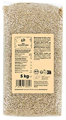KoRo - Riz Basmati biologique brun 5 kg - Arôme intense - Goût de noisette - Consistance moelleuse