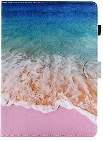 Lspcase Coque pour Samsung Galaxy Tab A 9.7 Pouces SM-T550 / SM-P550, Flip Wallet Pochette Housse Étui en Cuir avec Support, Réveil/Sommeil Automatique, Porte-Stylo - Mer