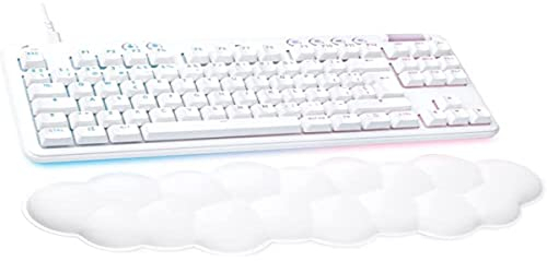 Logitech G G713 Teclado Para Gaming Con Cable Con Iluminación LIGHTSYNC RGB, Interruptores Linear (GX Marrón) y Reposamanos Para Teclado, Compatible Con PC y Mac - Blanco Niebla