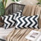 MIULEE 2er Set Outdoor Kissenbezüge Wellen Gestreift Kissenbezug wasserdichte Kissenhülle Dekokissen Sofakissen Dekorativ Couchkissen Bezug für Sofa Wohnzimmer Balkon Garten 30x50 cm Schwarz