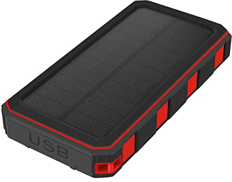 FONTASTIC „Xora“ Solar Powerbank 20000mAh Schnellladefunktion, Power Bank Solarzelle mit 2X USB-A FC und 1x USB-C PD Anschluss, Outdoor Solar-Ladegerät für Handy