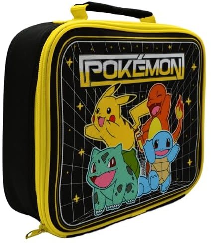 Pokemon HOX 91434Z Borsa termica per il pranzo con manico integrato, a prova di perdite, leggera, riutilizzabile, durevole, perfetta per bambini e adulti, in poliestere, multicolore