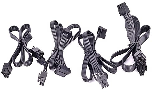 ezqnirk PCIe 6Pin 1 à 3 IDE SATA GPU PCI-E 8Pin à 2 Port 6 + 2pin Câble d'alimentation pour Corsair CX850M CX750M CX600M CX500M CX430M CX430M,Assembly