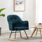 Tidyard Schaukelstuhl Relaxstuhl Schaukelsessel Wohnzimmersessel Lounge mit dick gepolsterte Kissen Blau Samt