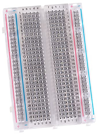 R-TECH 341320 Solderless Breadboard Transparent 400 Points
