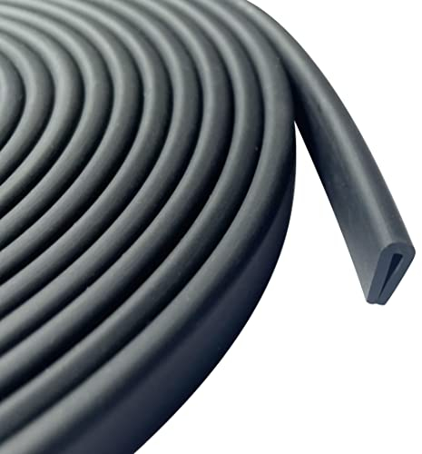 Gummikantenschutz, Autotürkantenschutz, Größe 1,5 mm, Passform 0-2 mm, Flexibler selbstklebender U-Profil-Kantenschutz, Kantenschutz für scharfe Blechkanten, Schwarz, Länge 3 m
