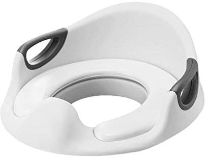 GrassVillage Potty Training Seat for Kids, Toddlers | Toilet Training Seat for Boys Girls with Handles, Backrest and Anti-Splash Design | Fits Round & Oval Toilets (White)