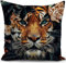 HUASHUZI Kissenbezug 40 x 40 cm Tiger Dschungel Kissen deko Geschenke für sofakissen kissenbezüge dekokissen couchkissen kissenhülle Sofa Schlafzimmer Wohnzimmer Zimmer zierkissen