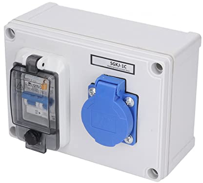 Abzweigdose, Stromdose mit ABS-Schale Schutzart IP54 mit RCD 230V 40A 1P+N für den Innenbereich