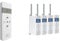 WIR elektronik, eWickler 4 Fenster Funk-Set, eW540-M, 4x elektrischer Gurtwickler + 1x Fernbedienung FB-9, für 12-15 mm Gurtband, Aufputz, bis 9 kg, inkl. Netzstecker (4 Fenster)