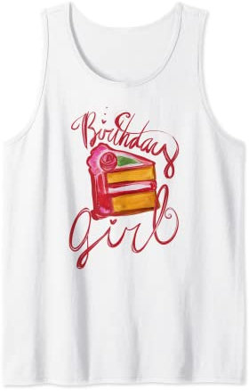 Décoration de gâteau d'anniversaire rose pour fille Débardeur