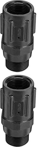 ULTECHNOVO Wasserflussregler 2 Stück Wasserdruckregler 45 Psi 3/4 Zoll Tropfbewässerungs-Druckminderer mit Niedrigem Durchflussventil für Gartenschlauch Druckminderer Kunststoffregler