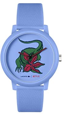 Lacoste Orologio Analogico al Quarzo da uomo Lacoste.12.12 x Netflix con cinturino in silicone Blu - 2011266, Blue