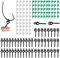OTTYMO 100Pcs Hook Stops Rubber Shank Beads 50Pcs Fishing Bait Screws Carp Rig Ring Stops Bait Screw Rings Rubber Earring Stopper Ring Rotating Carp Fishing Accessories Hook Stops Carp for Fishing