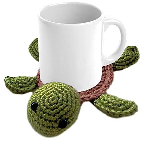 Sous-verres tortue pour table basse,Jolies nappes tortue au crochet - Tapis tasse au crochet pour la maison, café, restaurants, sous-verres portables Cyhamse